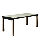 Murano Glass and Beech Wood Dinning Room Conference Table, 1950 Murano Glass and Beech Wood Dinning Room Conference Table, 1950