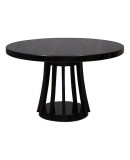 Mangiarotti Angelo Round Black Wood Dinning Table, 1970 Mangiarotti Angelo Round Black Wood Dinning Table, 1970