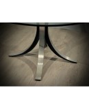Elegant and essential glass table, with Italian design from the first half of the last century Elegant and essential glass table, with Italian design from the first half of the last century