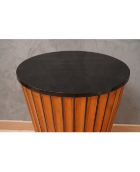 Cherry Wood Round Mid-Century Italian Side Table, 1950