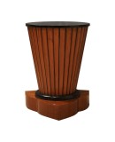 Cherry Wood Round Mid-Century Italian Side Table, 1950 Cherry Wood Round Mid-Century Italian Side Table, 1950