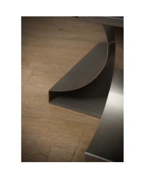 Francois Monnet Steel and Glass Mid-Century Sofa Table, 1970