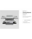 Francois Monnet Steel and Glass Mid-Century Sofa Table, 1970 Francois Monnet Steel and Glass Mid-Century Sofa Table, 1970