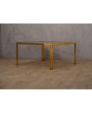 Romeo Rega Midcentury Square Brass and Glass Sofa Table, 1970