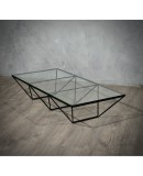 Paolo Piva "Alanda" Rectangular Glass and Iron Mid-Century Coffee Table, 1979 Paolo Piva "Alanda" Rectangular Glass and Iron Mid-Century Coffee Table, 1979