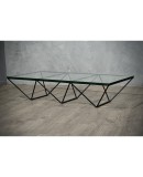 Paolo Piva "Alanda" Rectangular Glass and Iron Mid-Century Coffee Table, 1979 Paolo Piva "Alanda" Rectangular Glass and Iron Mid-Century Coffee Table, 1979