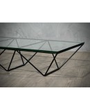Paolo Piva "Alanda" Rectangular Glass and Iron Mid-Century Coffee Table, 1979 Paolo Piva "Alanda" Rectangular Glass and Iron Mid-Century Coffee Table, 1979