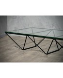 Paolo Piva "Alanda" Rectangular Glass and Iron Mid-Century Coffee Table, 1979 Paolo Piva "Alanda" Rectangular Glass and Iron Mid-Century Coffee Table, 1979