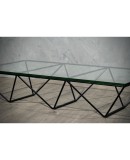 Paolo Piva "Alanda" Rectangular Glass and Iron Mid-Century Coffee Table, 1979 Paolo Piva "Alanda" Rectangular Glass and Iron Mid-Century Coffee Table, 1979