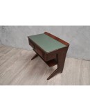 Dassi Midcentury Mahogany and Glass Top Italian Nightstands, 1950 Dassi Midcentury Mahogany and Glass Top Italian Nightstands, 1950