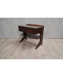 Dassi Midcentury Mahogany and Glass Top Italian Nightstands, 1950 Dassi Midcentury Mahogany and Glass Top Italian Nightstands, 1950