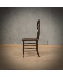 Louis Philippe Walnut and Vienna Straw Italian Chairs, 1940 Louis Philippe Walnut and Vienna Straw Italian Chairs, 1940